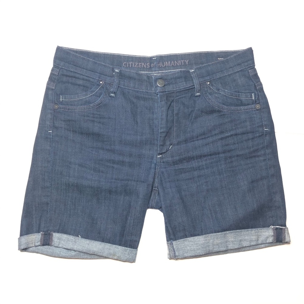 Citizens Of Humanity Hutton Dark Wash Denim Shorts